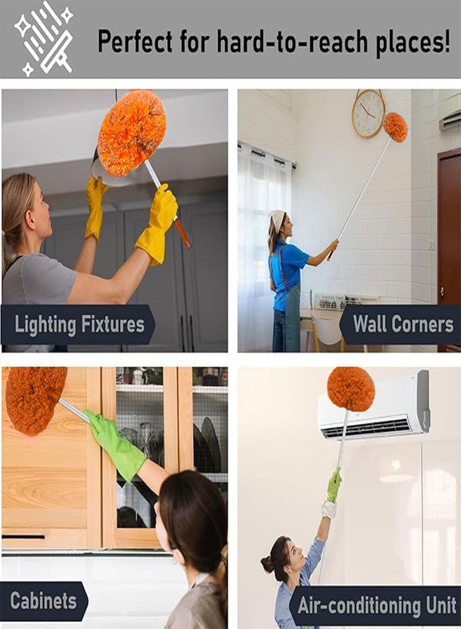 Maxoshine Fan Cleaner Brush with Long Rod Flexible Fan Cleaning Mop Microfiber Dust Cleaner Foldable Duster Microfiber Duster for Cleaning of Home, Kitchen, Car (Duster + Cleaning Cloth) - Image 3